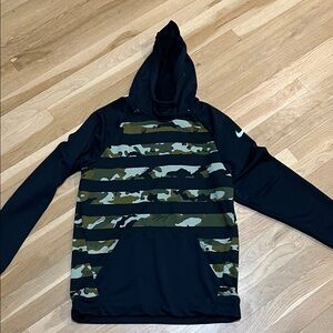 Nike Black and Camouflage Hoodie